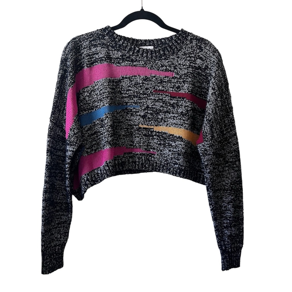 PLANET by Lauren G Sweater, Colorful Abstract Oversized Artsy Retro One Size